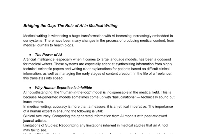 provide accurate, ai powered medical writing